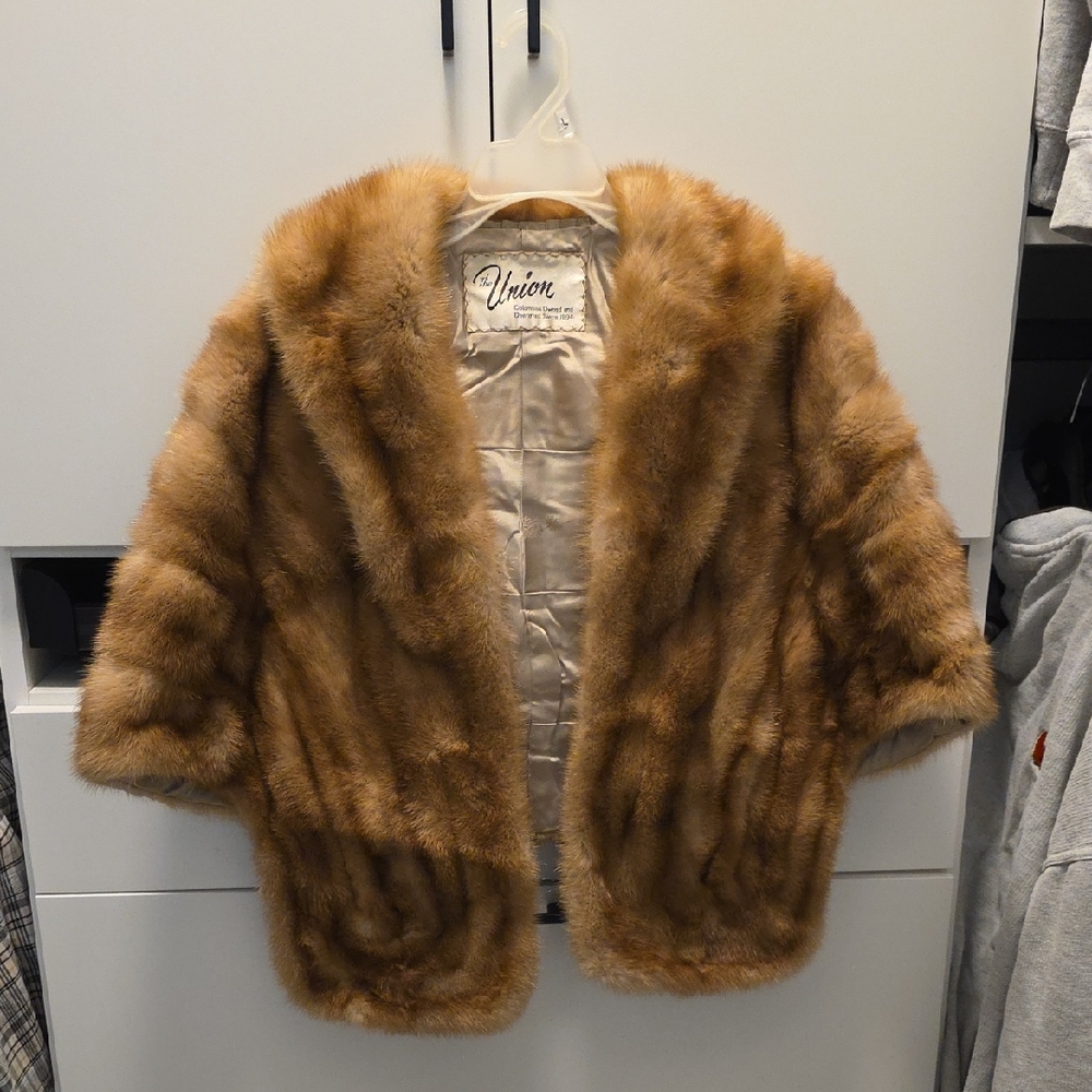 Women's Tan Fur Coat